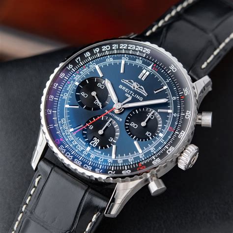 breitling navitimer blue one|breitling navitimer 1 41mm.